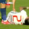 Accidentarea suferită de Eduard Florescu în Metaloglobus - Hermannstadt. Foto: captură Prima Sport