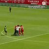 Bucuria celor de la Sepsi după ce au promovat în Liga 1. Foto: captură Prima Sport 1