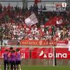 Bucuria celor de la Sepsi după ce au promovat în Liga 1. Foto: captură Prima Sport 1