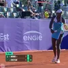 Jaqueline Cristian a câștigat setul secund în meciul cu Victoria Mboko. Foto: Captură „X”, @WTA