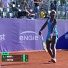 Jaqueline Cristian a câștigat setul secund în meciul cu Victoria Mboko. Foto: Captură „X”, @WTA