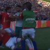 Rafa Leao, în timpul „ciocnirii” cu Ivan Roman la amicalul Portugalia - Chile 2-1