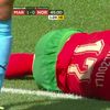 Accidentarea suferită de Abde Ezzalzouli în meciul cu amical cu Norvegia. Foto: Captură „X”, @MPlusDeportes