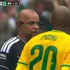 Reacția sud-africanului Mudau din finalul meciului Mexic - Africa de Sud 2-0. Foto: captură X/@MateuszPerek