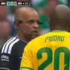 Reacția sud-africanului Mudau din finalul meciului Mexic - Africa de Sud 2-0. Foto: captură X/@MateuszPerek