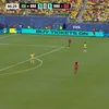 Gestul lui Bouaddi în meciul Brazilia - Maroc 1-1. L-a aplaudat pe Chadi Riad, coechipierul său (captură AntenaPlay)
