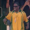 Travis Scott a sărbătorit intens golul lui Vinicius, la meciul Brazilia - Maroc 1-1 (captură AntenaPlay)