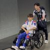 Takefusa Kubo a părăsit terenul în scaun cu rotile. Foto: X/@afernan9