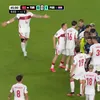 Galarza a „furat” ceasul arbitrului în timpul meciului Turcia - Paraguay FOTO Captură video Antena Play