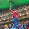 Lumumba, celebrul fan al RD Congo, prezent la meciul cu Columbia. Foto: captură X/@predictdotsport