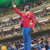 Lumumba, celebrul fan al RD Congo, prezent la meciul cu Columbia. Foto: captură X/@predictdotsport