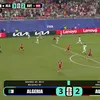 Incredibilul gol de 3-3 al Austriei în prelungirile meciului cu Algeria. Centrare Sabitzer, recentrare Gregoritsch, cap Kalajdzic. Fotografii: capturi Antena Play