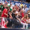 Și-a scăpat telefonul în timpul meciului Africa de Sud - Canada FOTO Antena 1