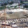 Noul stadion „Nicolae Dobrin” din Pitești începe să prindă contur. Foto: Facebook, @Constructii Erbasu