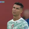 Supărarea lui Cristiano Ronaldo când a fost schimbat de selecționerul Portugaliei împotriva Croației. Fotografii: capturi TV