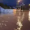 Zona stadionului Tineretului din Brașov s-a inundat joi seară. Foto: Facebook / Radio România Brașov
