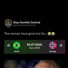 Meme-ul devenit viral cu Erling Haaland și Vinicius. Foto: captură Instagram/@stayhumblecent
