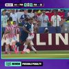 Penalty-ul obținut de Desire Doue și transformat de Kylian Mbappe în meciul cu Paraguay. Foto: captură YouTube / @AntenaPLAYRo