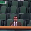 Roger Federer, singur în Loja Regală de la Wimbledon. Foto: captură X/@BastienFachan