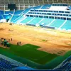 Noul gazon de pe stadionul „Ion Oblemenco”. Foto: captură Facebook/Sports Fields Romania