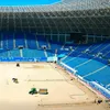 Noul gazon de pe stadionul „Ion Oblemenco”. Foto: captură Facebook/Sports Fields Romania