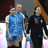 Mihaela Mihai, Crina Pintea și Cristina Neagu, după un meci din Liga Florilor, în 2024. Foto: Sport Pictures