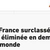 Reacția celor de la L'Equipe: „Naționala Franței, surclasată de Spania și eliminată în semifinalele Cupei Mondiale”