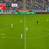 Cartonașul galben primit de Assad Al-Hamlawi în meciul cu Vitebsk. Foto: captură Prima Sport 1