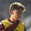 Andrei Șucu, fiul patronului Rapidului, la încălzire alături de jucătorii giuleșteni. Foto: Sport Pictures