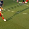 Golul reușit de Jayson Papeau în meciul cu Oțelul Galați. Foto: capturi Prima Sport