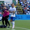 Accidentarea suferită de Denis Alibec, în Farul - Corvinul / foto: capturi Prima Sport