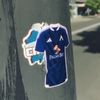 Bulgarii au lipit stickere cu sigla lui Levski prin Craiova, unele chiar peste stickerele cu Universitatea. FOTO FB Levski oficial (5).jpg