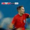 Eliminarea lui Daniel Tudor în Craiova - Levski. Foto: captură Prima Sport 1