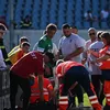 FC Botoșani - Corvinul. Ambulanța a fost nevoită să intre pe teren înaintea partidei Foto sportpictures.eu.jpeg