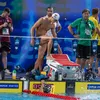 David Popovici, încălzire înainte de finala de 100m liber FOTO Raed Krishan GOLAZO.ro