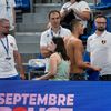 David Popovici, încălzire înainte de finala de 200m liber (FOTO: Raed Krishan / GOLAZO.ro)
