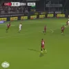 Dennis Man, ratare imensă în meciul Excelsior - PSV 1-2. Foto: captură YouTube / @PSV