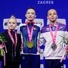 Aniela Tudor, campioană europeană la sărituri. Foto: Facebook / Federaţia Română de Gimnastică