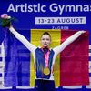 Aniela Tudor, campioană europeană la sărituri. Foto: Facebook / Federaţia Română de Gimnastică