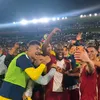 Alin Fică a sărbătorit victoria cu FCSB alături de coechipieri (FOTO: captură video Instagram @cfrclujofficial)