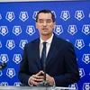 Răzvan Burleanu, la conferința de presă de la Mogoșoaia. Foto: Iosif Popescu/GOLAZO.ro