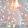Suporterii dinamoviști au dat foc unor scaune din peluza stadionului Ghencea, la meciul Steaua - Dinamo disputat pe 18 aprilie 2023, în play-off-ul Ligii 2. (Foto: Sport Pictures)