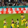 Două scene surprinse la finalul meciului: Baciu și Drăguș în prim plan (foto: Vlad Nedelea/GOLAZO.ro)