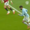 Golul lui Haaland din derby-ul Manchester United - Manchester City, scor 0-1. Foto: Captură „X”