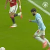 Golul lui Haaland din derby-ul Manchester United - Manchester City, scor 0-1. Foto: Captură „X”