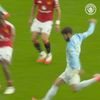 Golul lui Haaland din derby-ul Manchester United - Manchester City, scor 0-1. Foto: Captură „X”