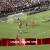 Faza din derby-ul Steaua - Dinamo din 1988, în care dinamoviștilor le-a fost anulat un gol, iar steliștii au primit un penalty. Foto: captură TVR 2 / „Replay”