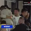 Familia Șucu, în culmea fericirii după golul marcat de Andrei. Foto: captură Prima Sport