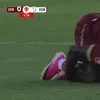 Eliminarea lui Răzvan Creț după faultul asupra lui Braun. Foto: captură Prima Sport 1