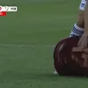 Eliminarea lui Răzvan Creț după faultul asupra lui Braun. Foto: captură Prima Sport 1